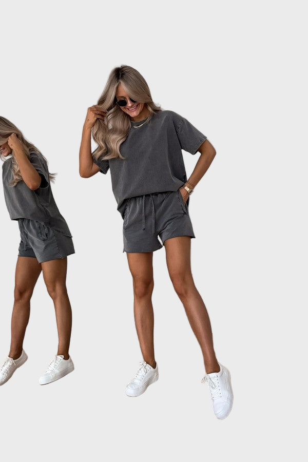 Two-tone Cotton Set with 2 Pieces