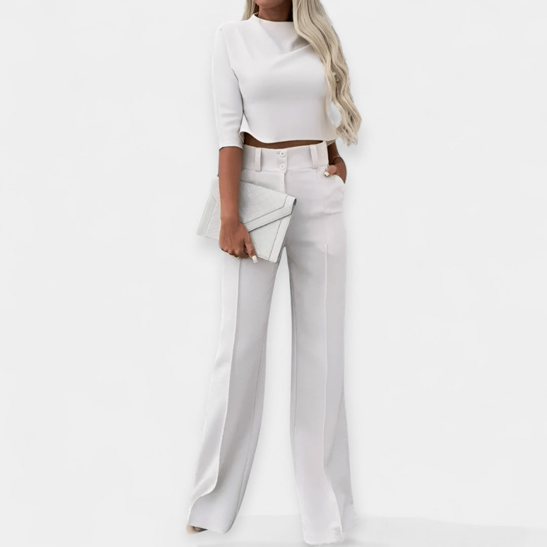 Crop Top and Pants Set