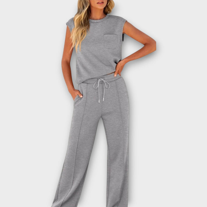 Sleeveless Top and Drawstring Pants Set