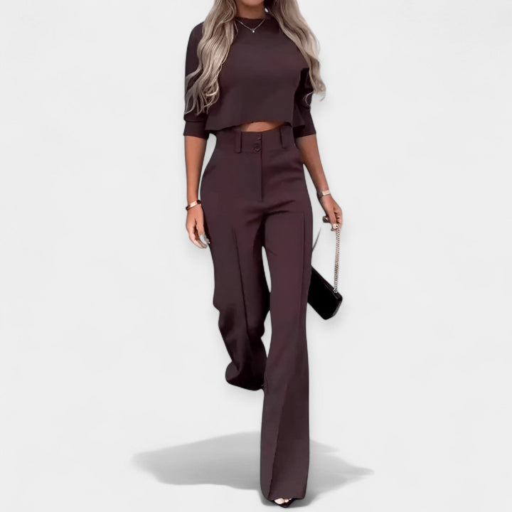 Crop Top and Pants Set