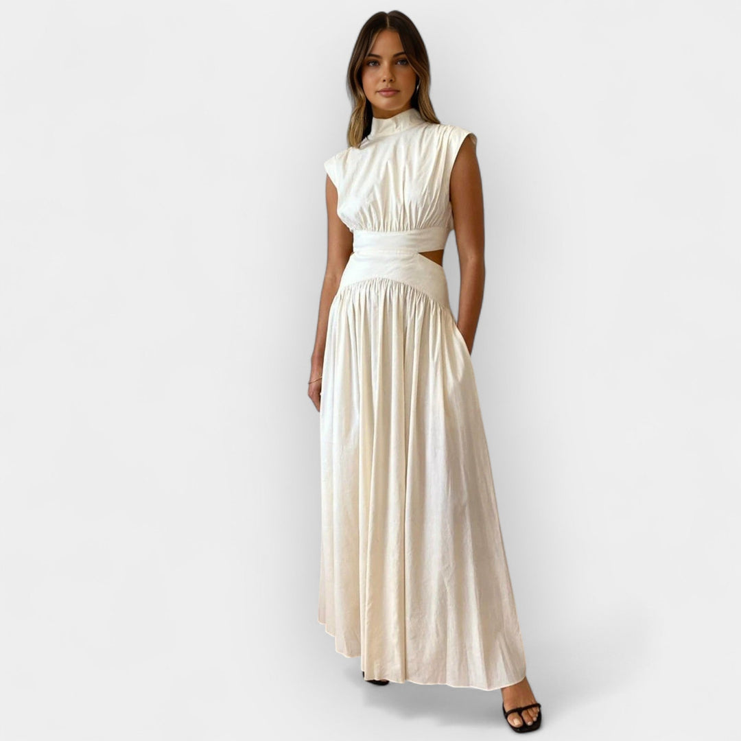 Stiletto dress with cutouts