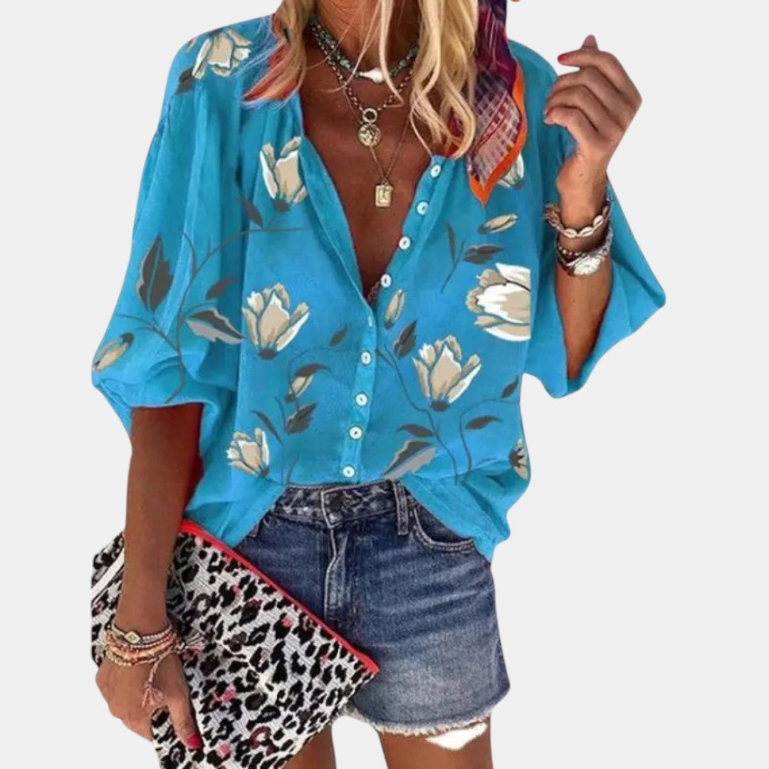 Mila | Summer Blouse with Floral Print for Women