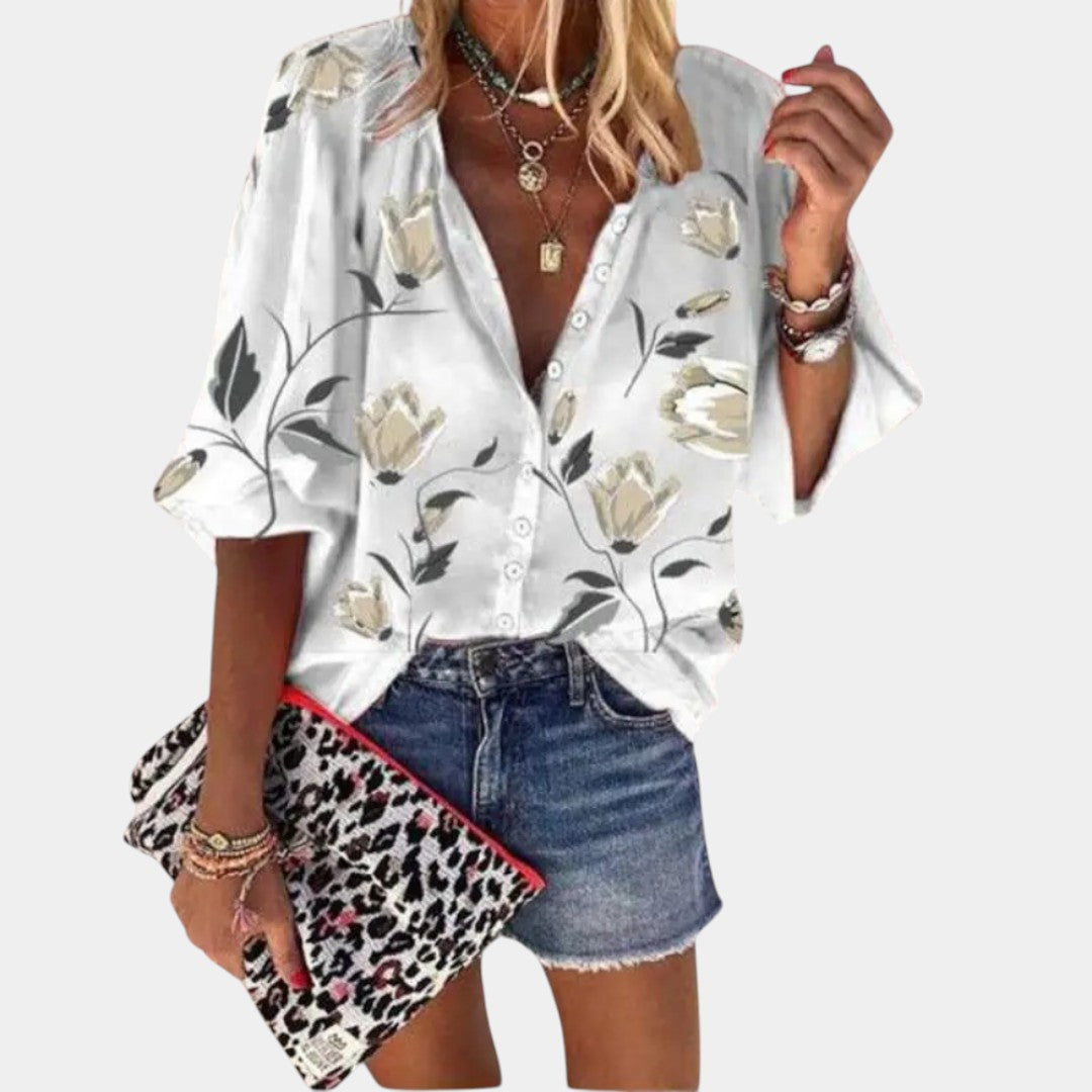 Mila | Summer Blouse with Floral Print for Women