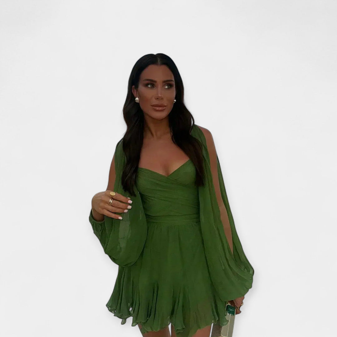 Romantic Short-Sleeved Dress for Any Occasion