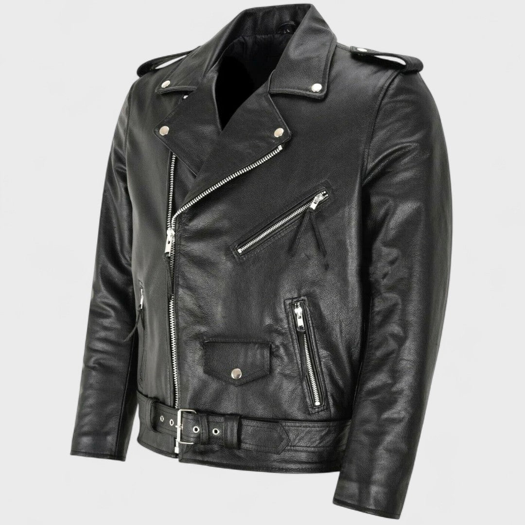 Austin - Classic Biker Leather Jacket