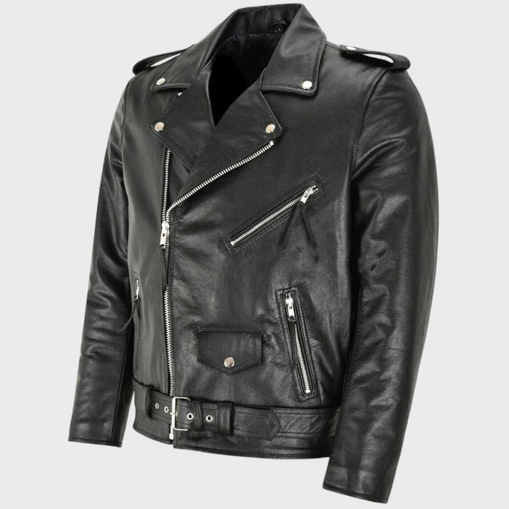 Austin - Classic Biker Leather Jacket