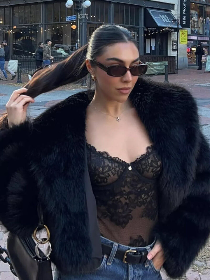 Jenna Synthetic Fur Coat