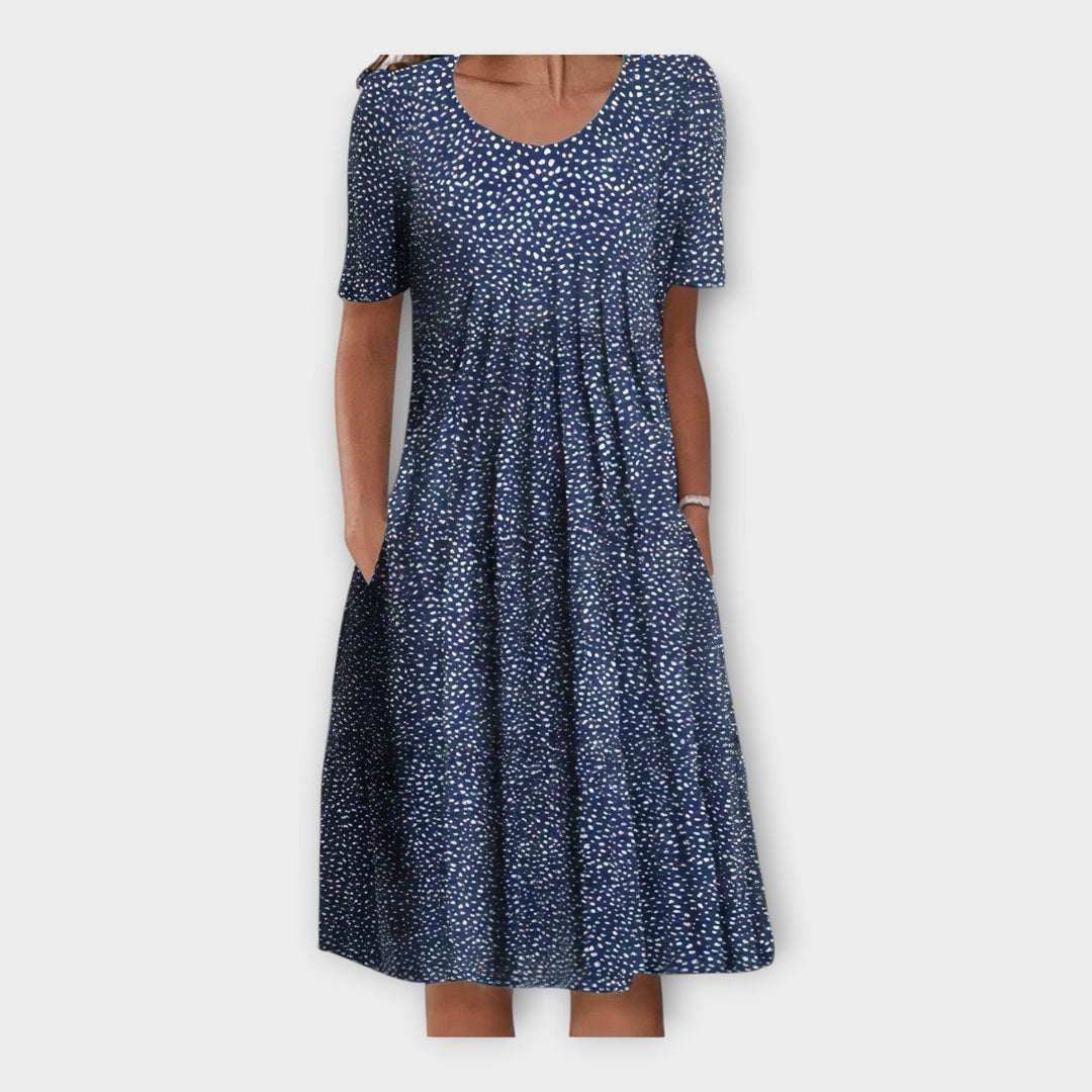 Floral Dress with Short Sleeves