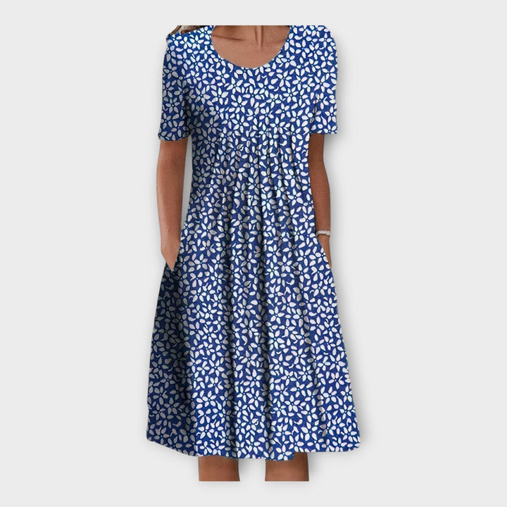 Floral Dress with Short Sleeves