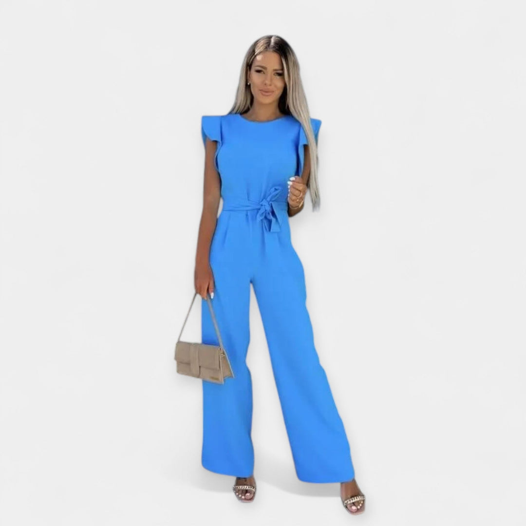 Jumpsuit with Ruffle Sleeves
