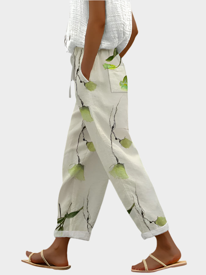 Relaxed Pants with Pattern