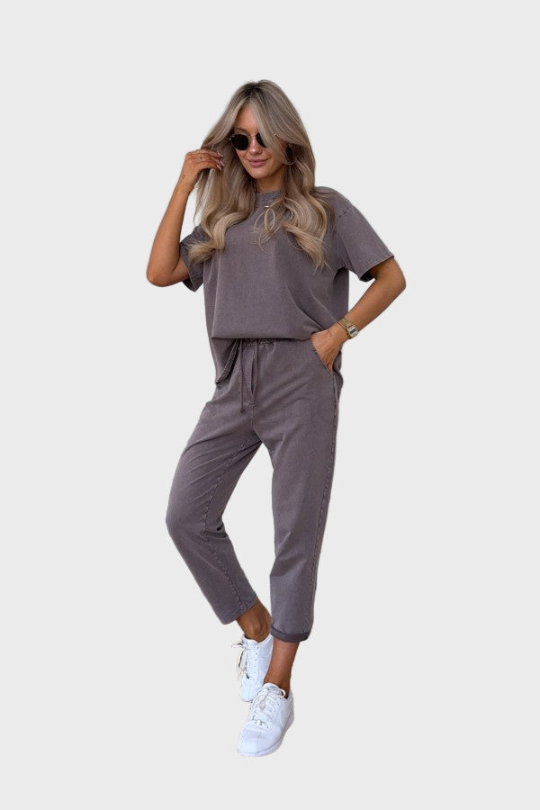Two-tone Cotton Set with 2 Pieces
