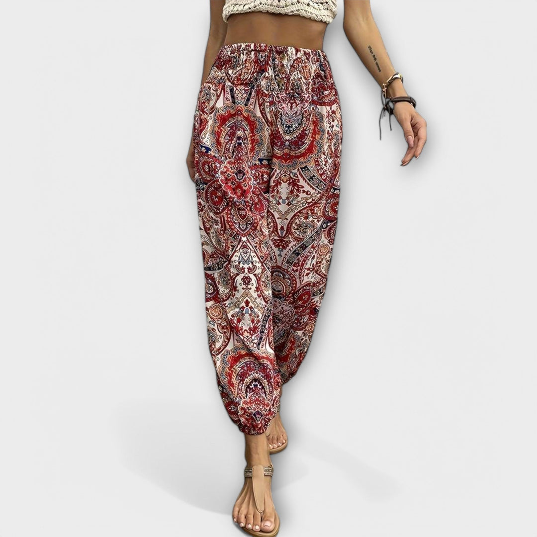 Pants with Folkloric Pattern
