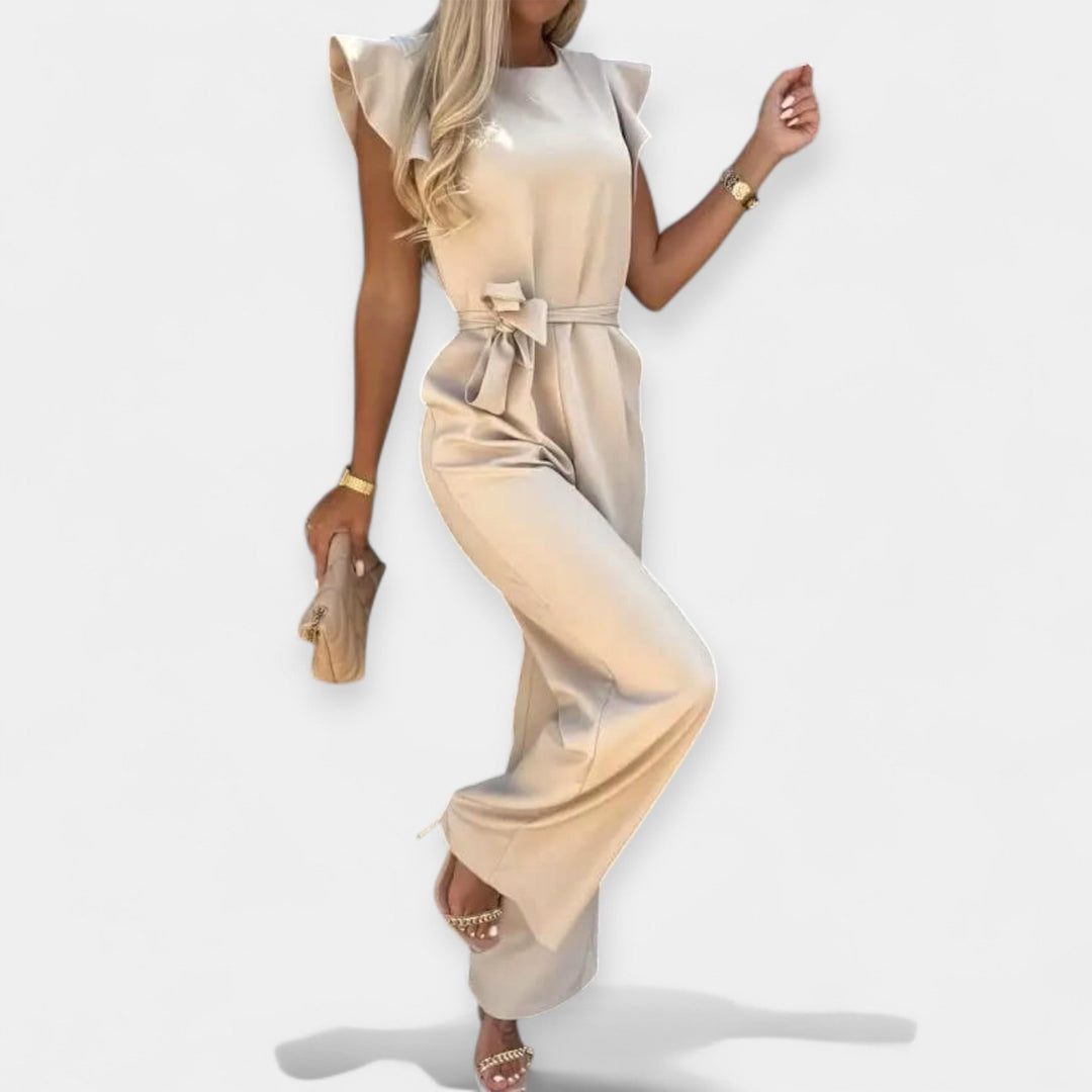 Jumpsuit with Ruffle Sleeves