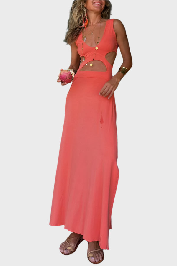 Comfortable Dress with Cutouts