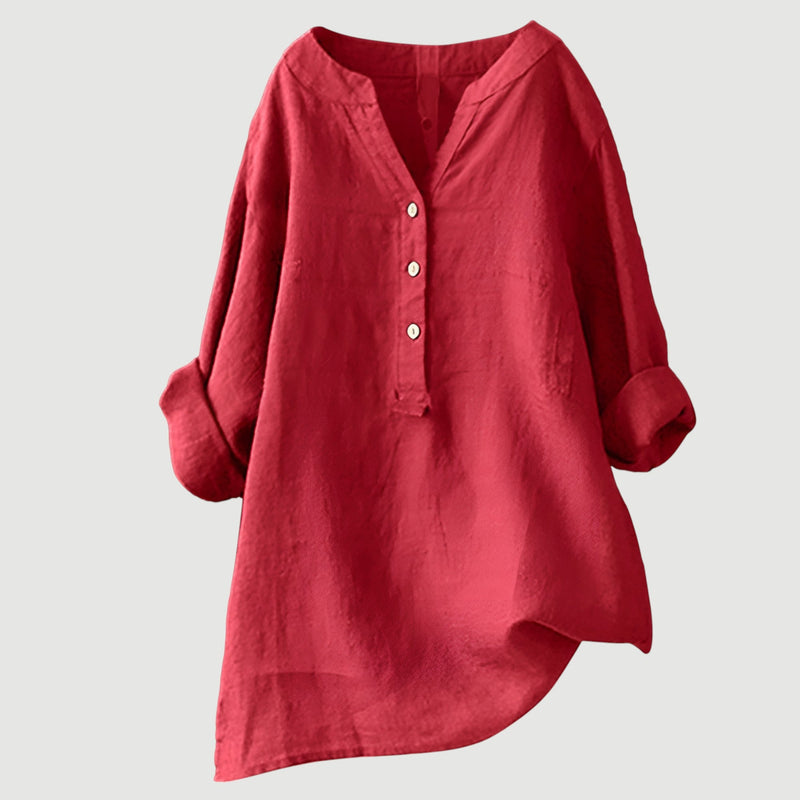 Zarina - Comfortable linen blouse