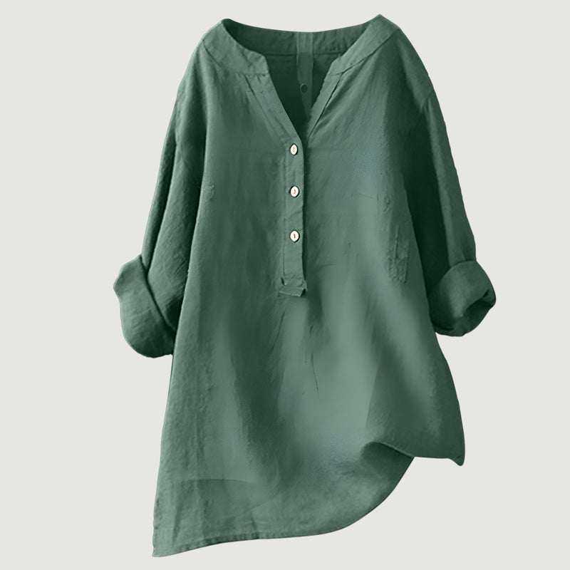 Zarina - Comfortable linen blouse