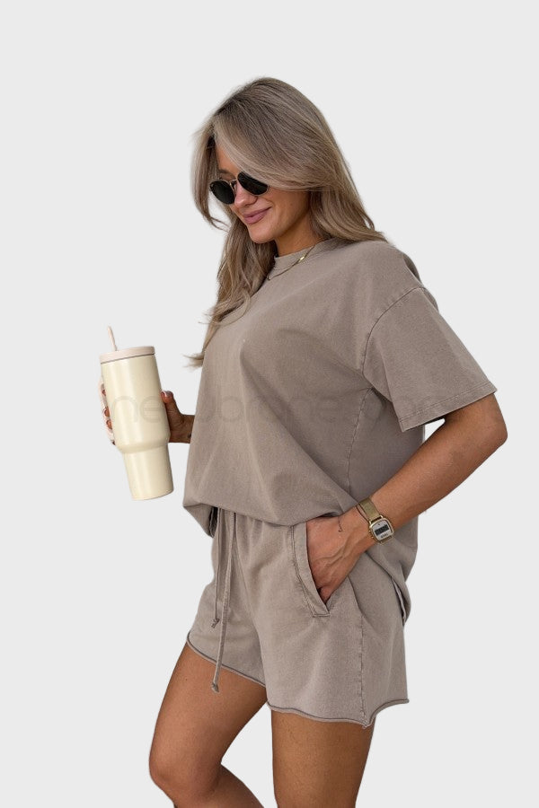 Two-tone Cotton Set with 2 Pieces