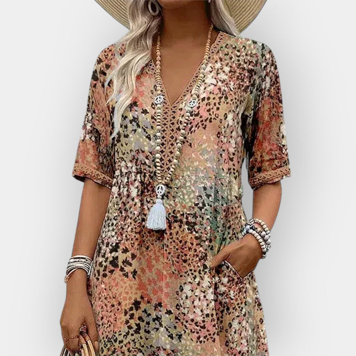 Flower Midi Dress with Style