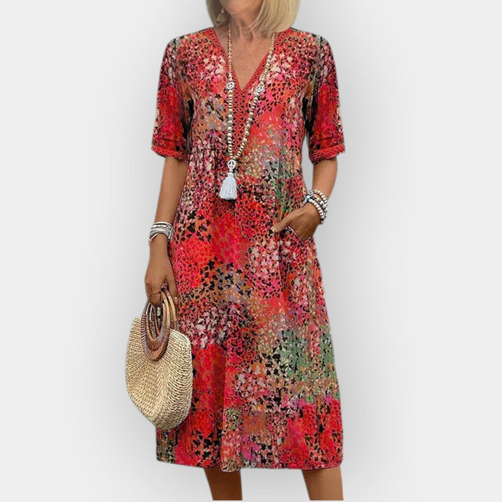 Flower Midi Dress with Style