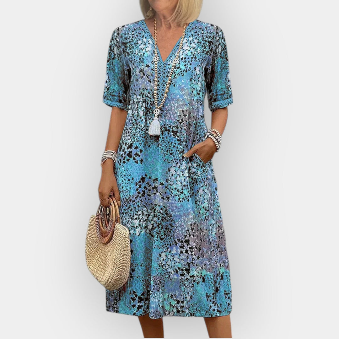 Flower Midi Dress with Style