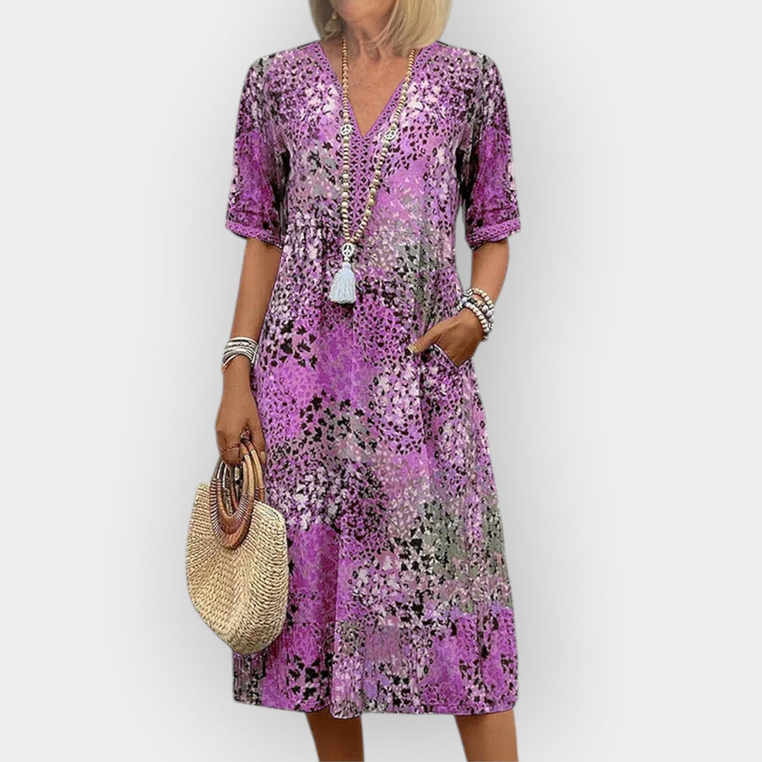 Flower Midi Dress with Style