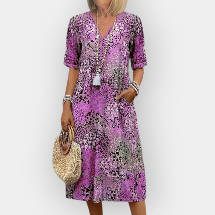 Flower Midi Dress with Style