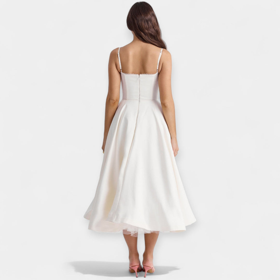 Midi dress with tulle and style