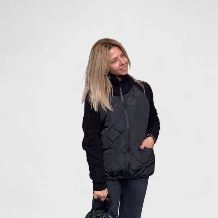 Nora - Women's Patchwork Knit Jacket