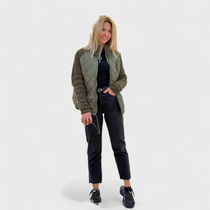 Nora - Women's Patchwork Knit Jacket