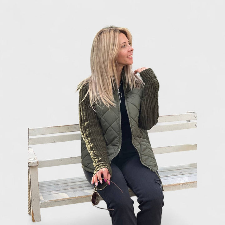 Nora - Women's Patchwork Knit Jacket