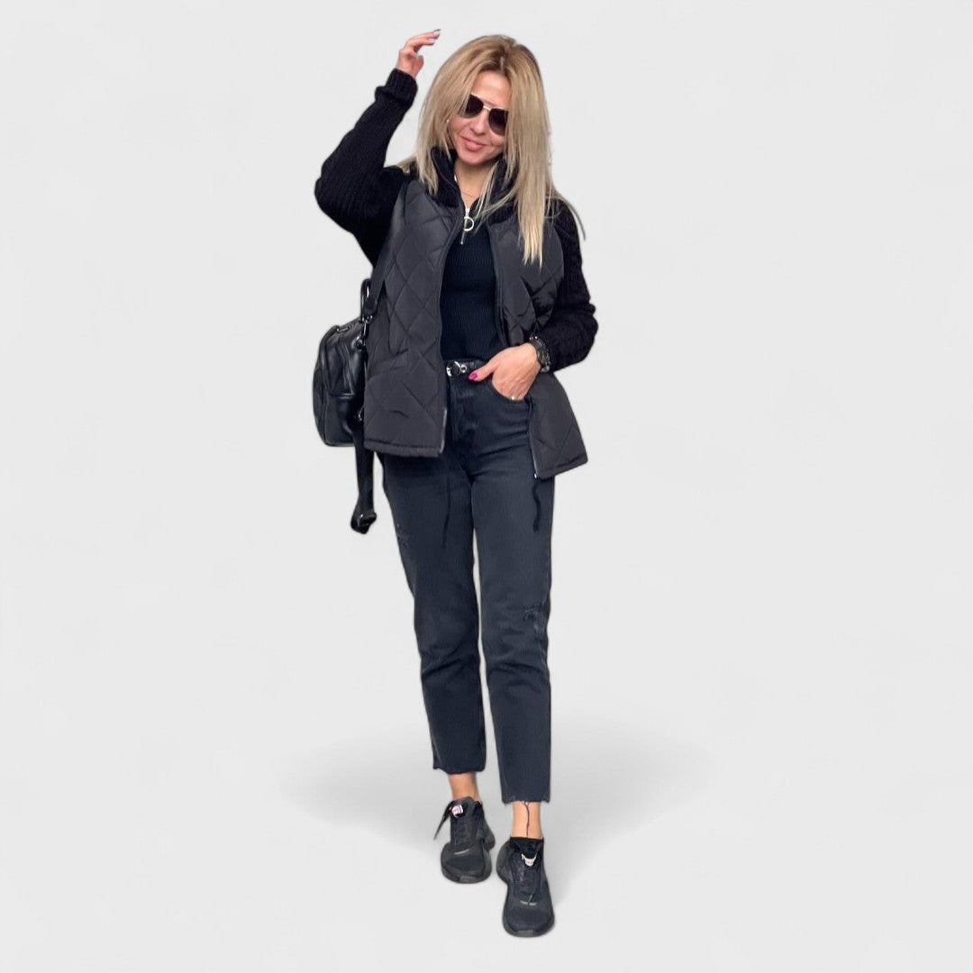 Nora - Women's Patchwork Knit Jacket