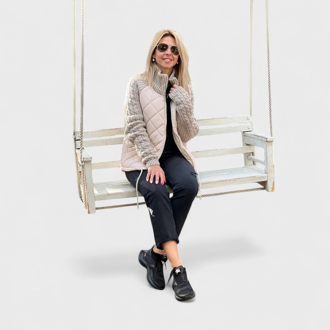 Nora - Women's Patchwork Knit Jacket