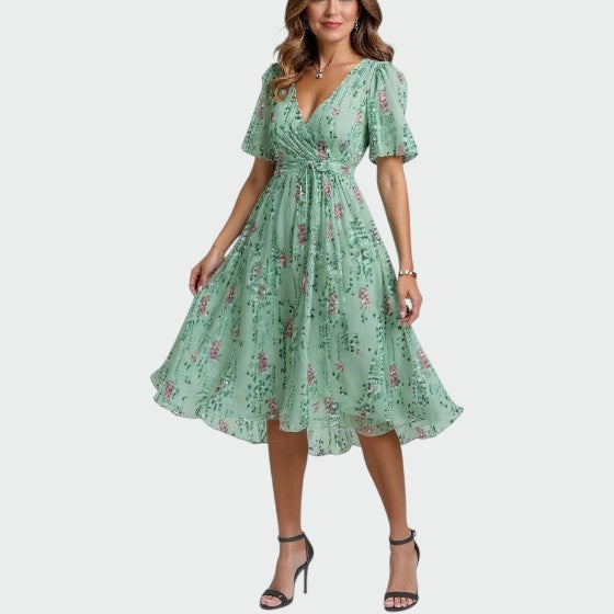 Talia - Elegant colourful dress