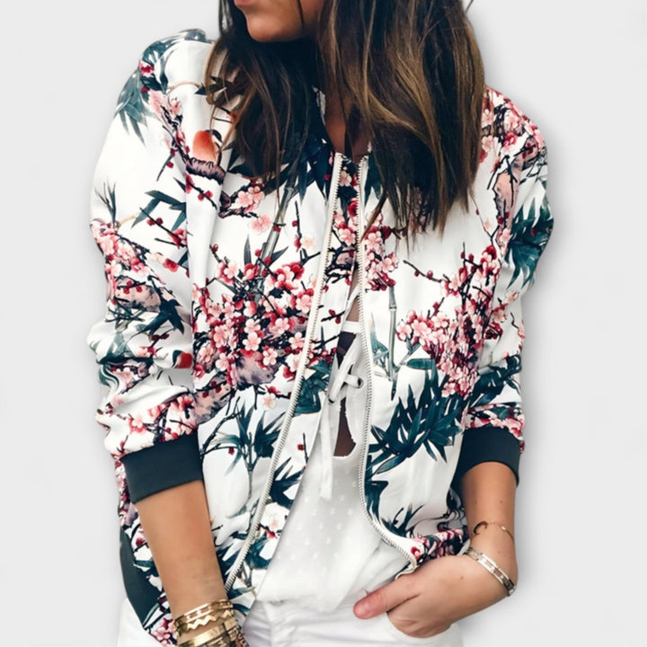 Kaelin - Elegant bomber jacket with flowers