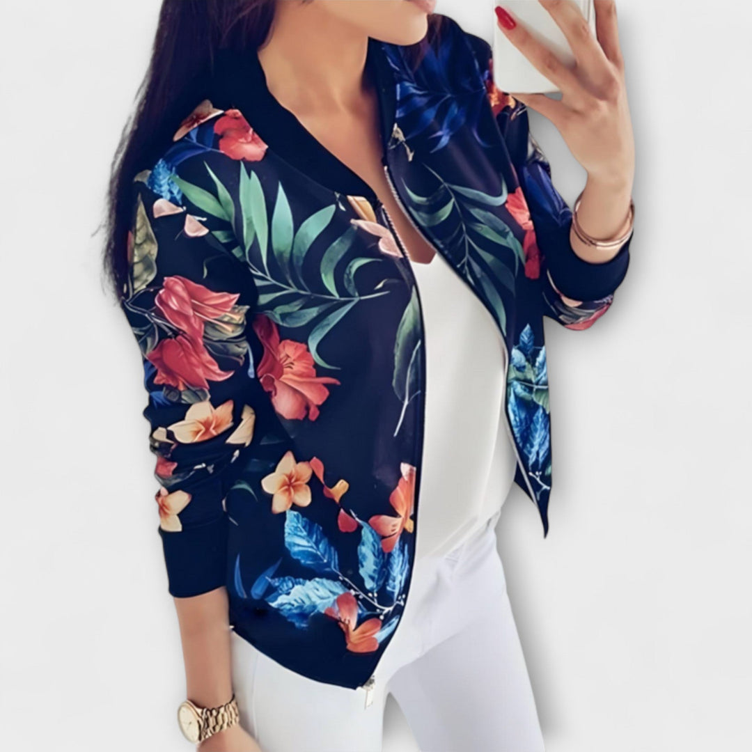 Kaelin - Elegant bomber jacket with flowers