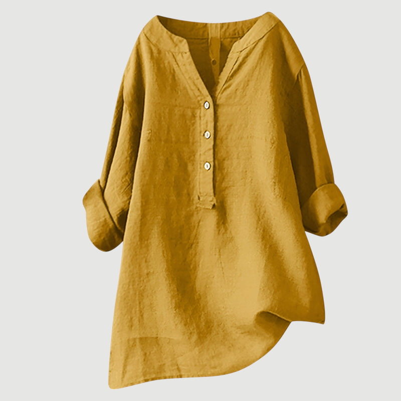 Zarina - Comfortable linen blouse